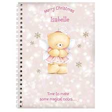 Personalised Forever Friends Christmas Angel Notebook